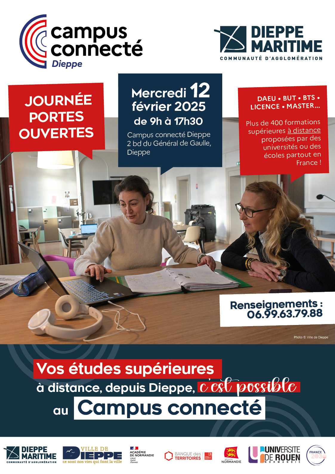  Affiche journe portes ouvertes campus connect dieppe 2025